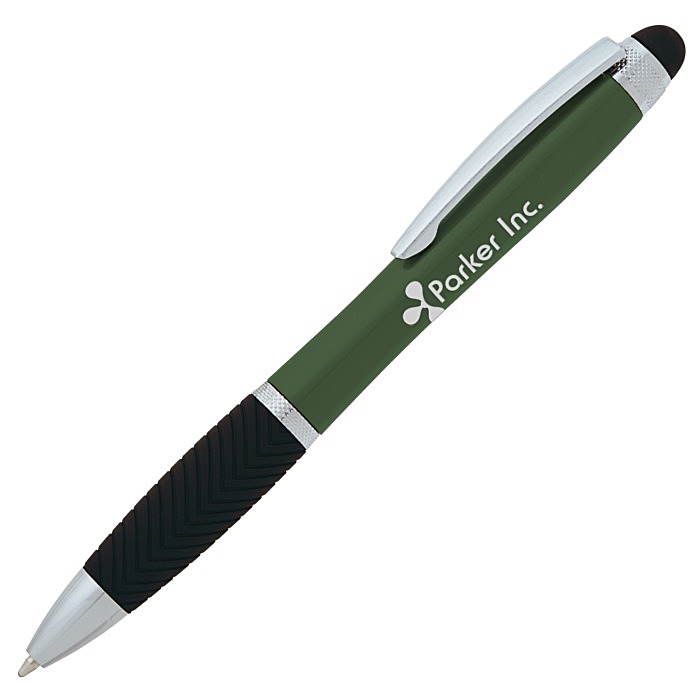 Custom Evantide Light-Up Logo Stylus Twist Pen - Metallic