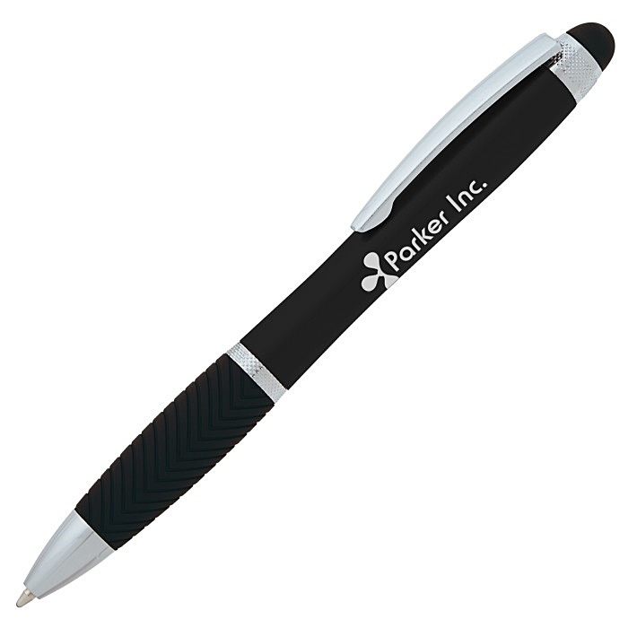 Custom Evantide Light-Up Logo Stylus Twist Pen - Metallic