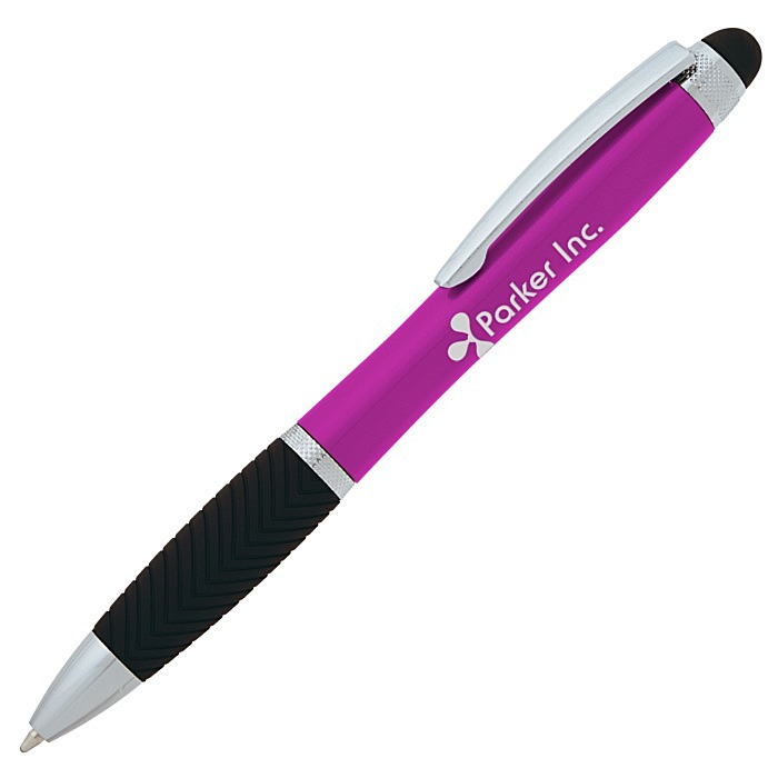 Custom Evantide Light-Up Logo Stylus Twist Pen - Metallic