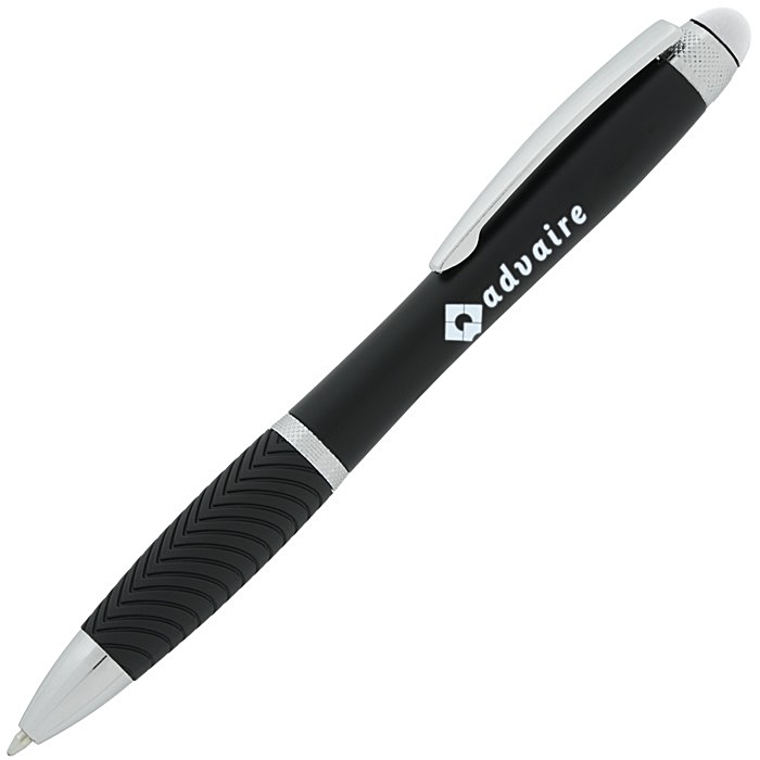 Custom Evantide Light-Up Logo Stylus Twist Pen - Black