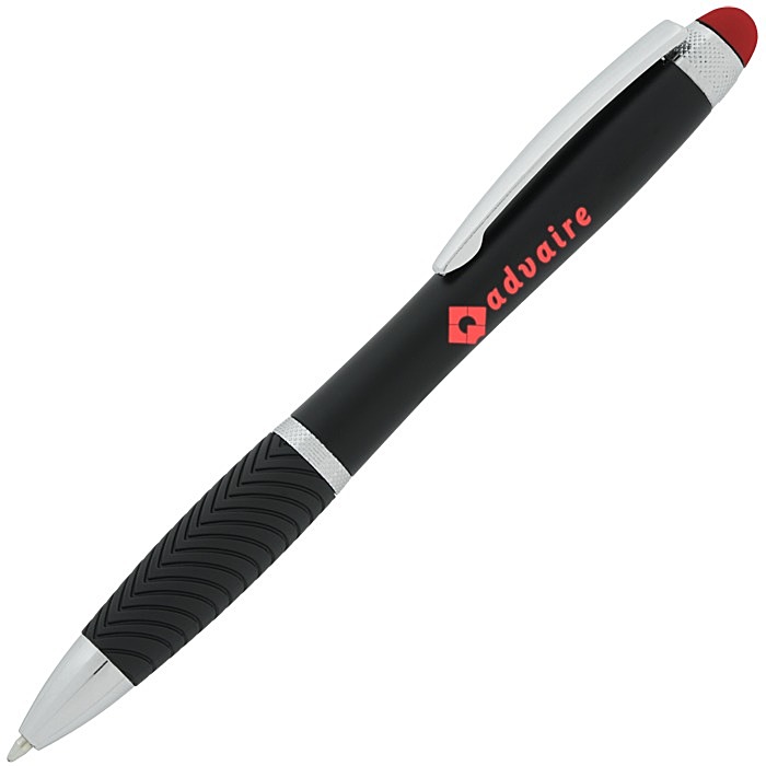 Custom Evantide Light-Up Logo Stylus Twist Pen - Black