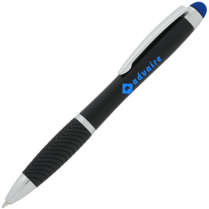 Custom Evantide Light-Up Logo Stylus Twist Pen - Black