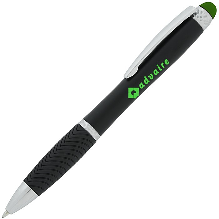 Custom Evantide Light-Up Logo Stylus Twist Pen - Black