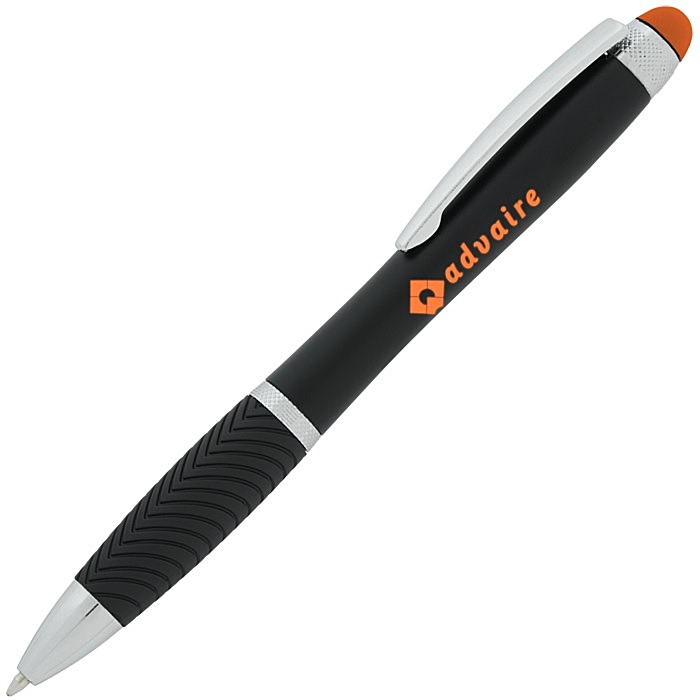 Custom Evantide Light-Up Logo Stylus Twist Pen - Black