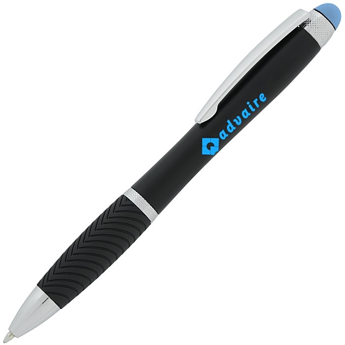 Custom Evantide Light-Up Logo Stylus Twist Pen - Black