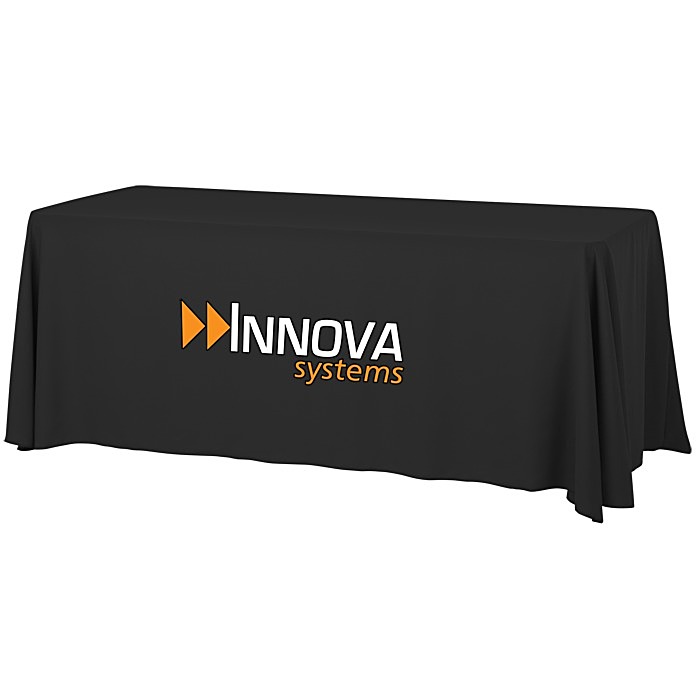 Custom Serged Open-Back Table Throw with Pocket - 6 feet