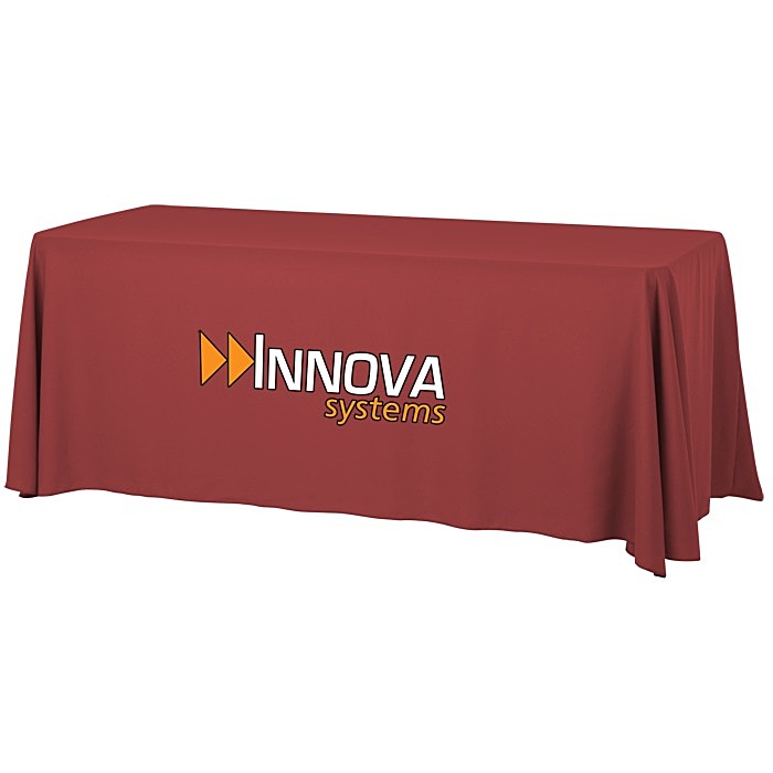 Custom Serged Open-Back Table Throw with Pocket - 6 feet