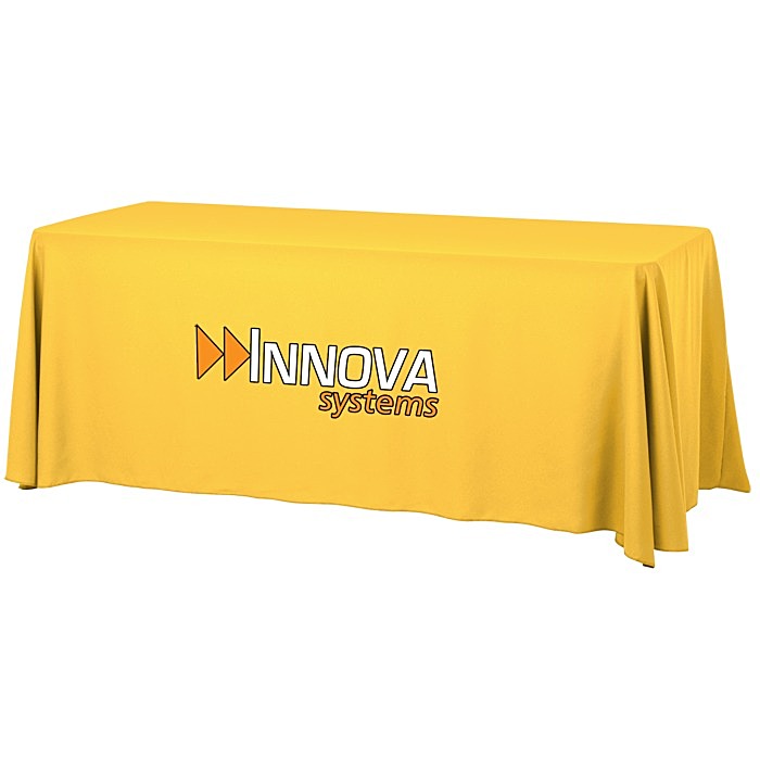 Custom Serged Open-Back Table Throw with Pocket - 6 feet