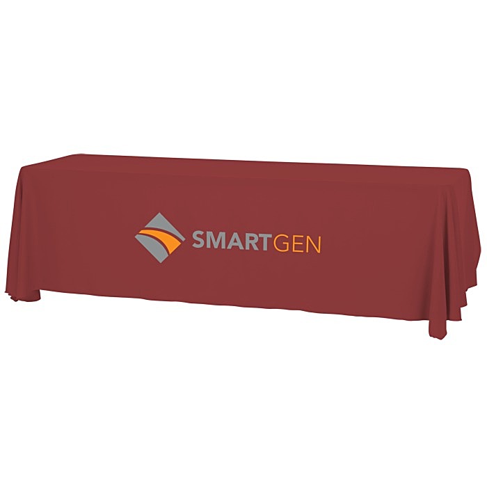 Custom Serged Open-Back Table Throw with Pocket - 8 feet