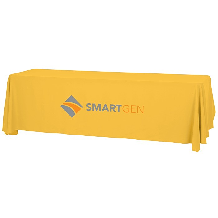 Custom Serged Open-Back Table Throw with Pocket - 8 feet