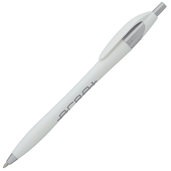 Custom Javelin Pen - White - Metallic
