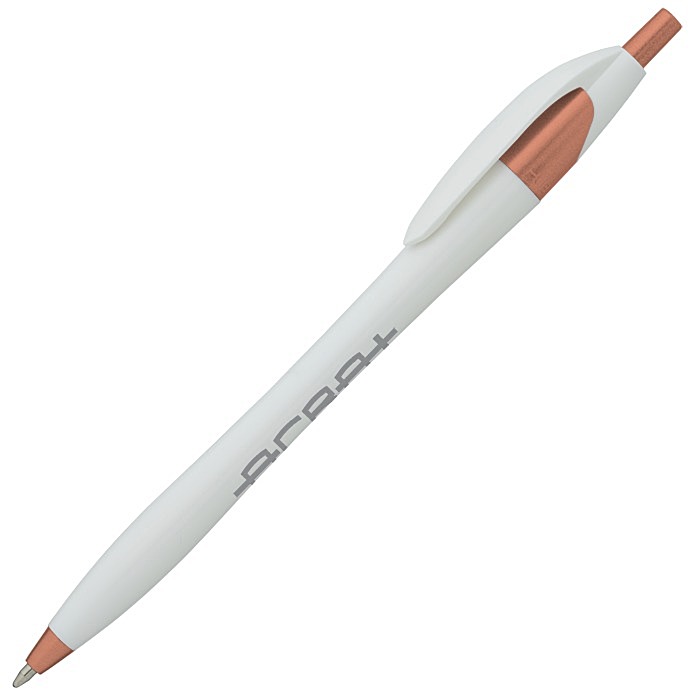 Custom Javelin Pen - White - Metallic