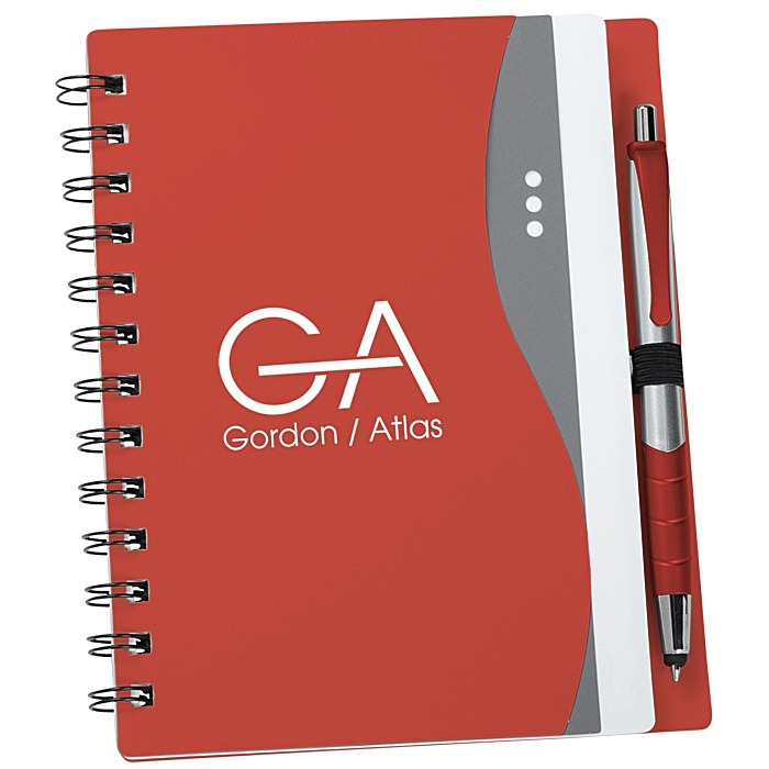 Custom Bellevue Spiral Notebook with Stylus Pen