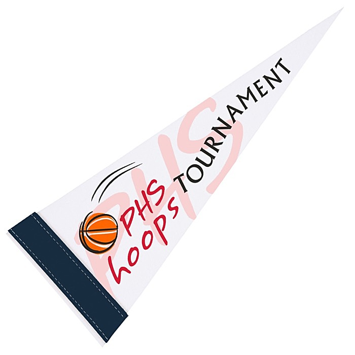 Custom Pennant 5 inches x 12 inches - White - Full Colour