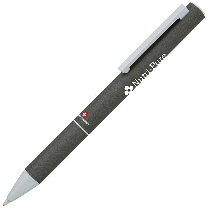 Custom Swiss Force Insignia Soft Touch Twist Metal Pen - 24 hr