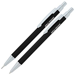 Custom Derby Slim Soft Touch Metal Pen & Mechanical Pencil Set