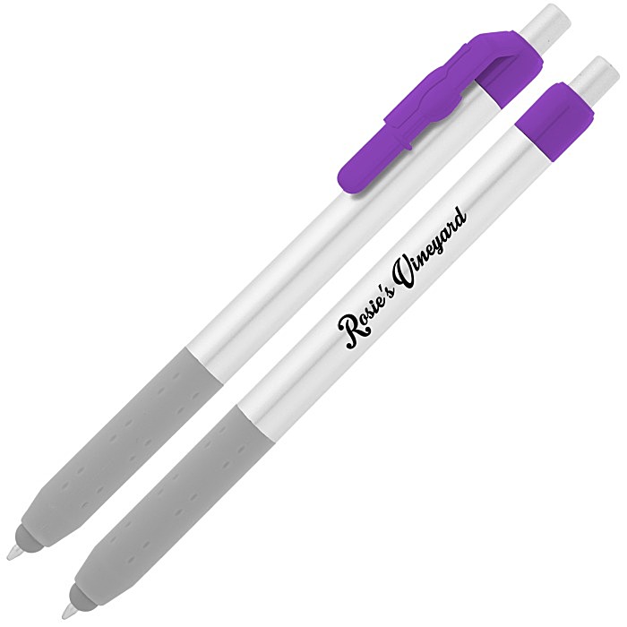 Custom Alamo Stylus Pen - Silver - Wine