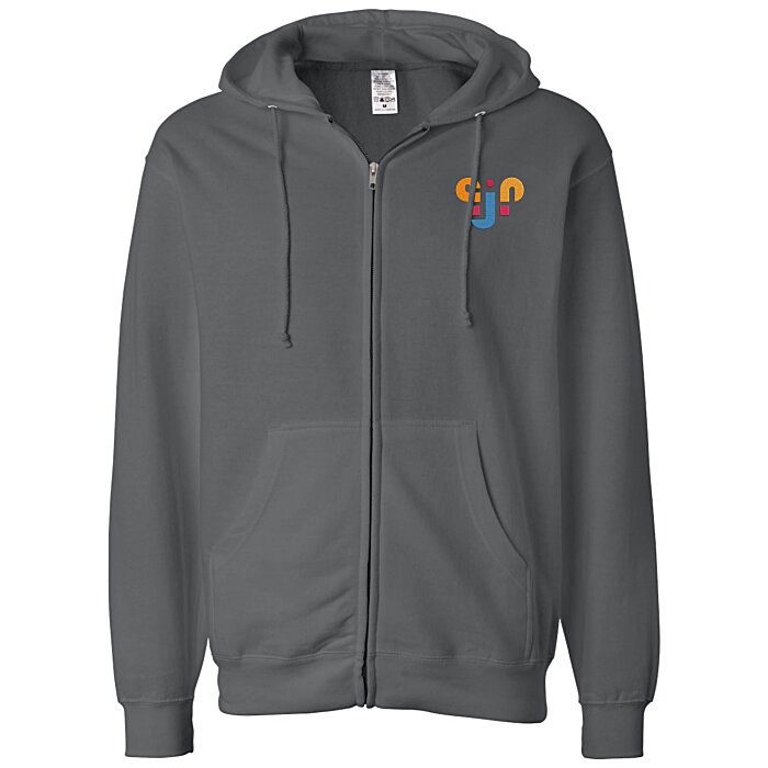 Custom Independent Trading Co. Midweight Full-Zip Hoodie
