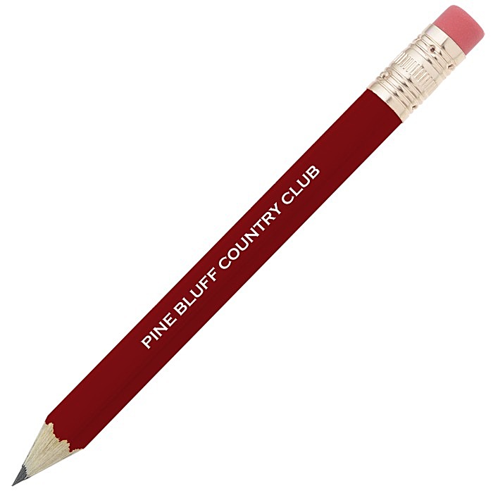 Custom Hex Golf Pencil with Eraser