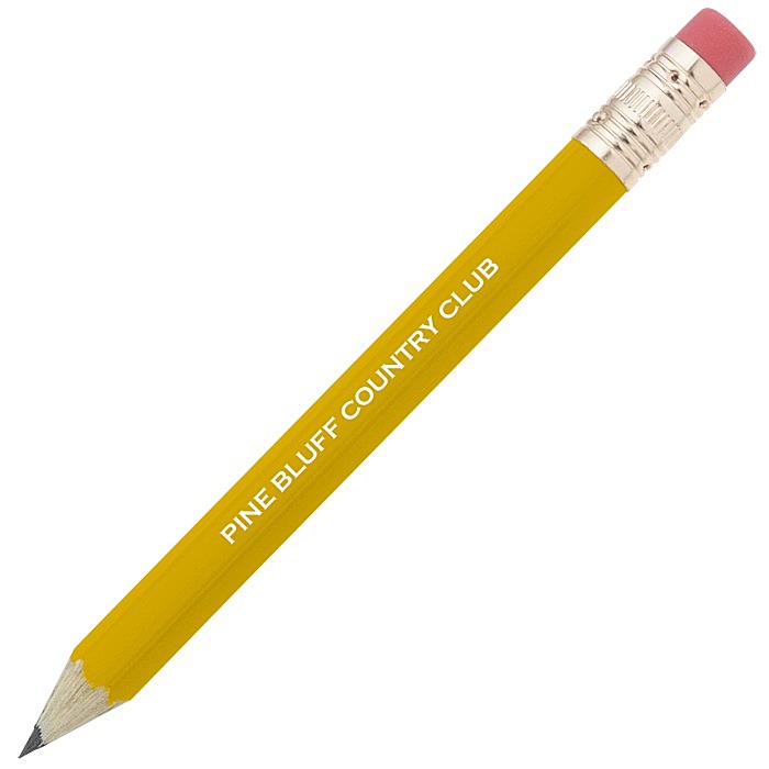 Custom Hex Golf Pencil with Eraser