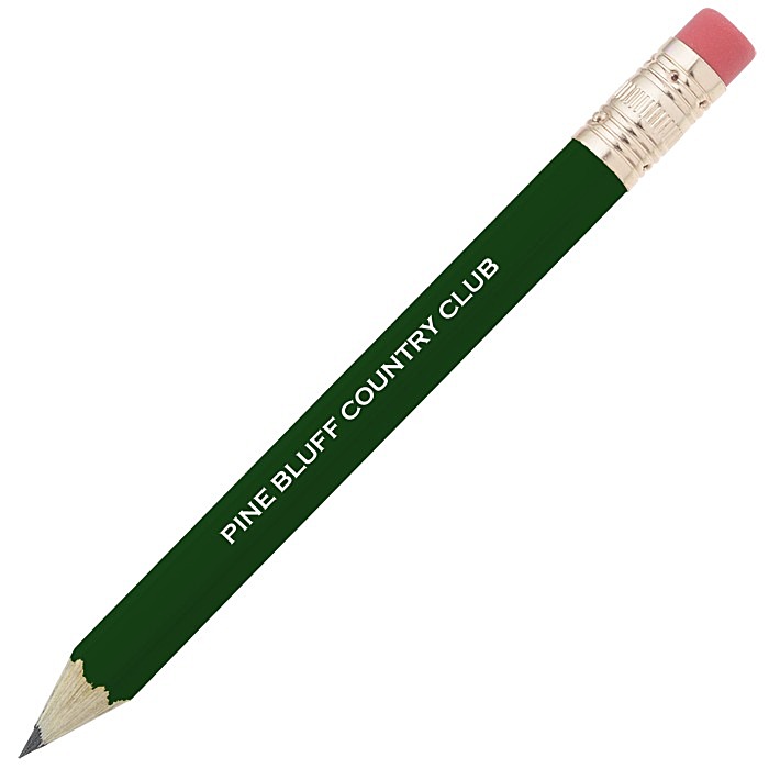 Custom Hex Golf Pencil with Eraser