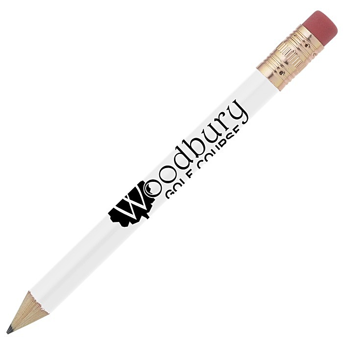 Custom Round Golf Pencil with Eraser
