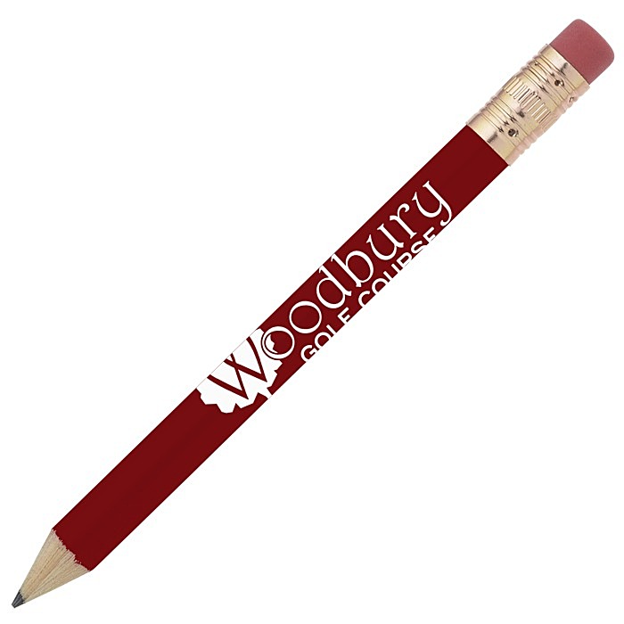 Custom Round Golf Pencil with Eraser