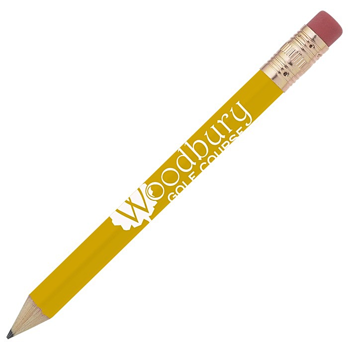 Custom Round Golf Pencil with Eraser