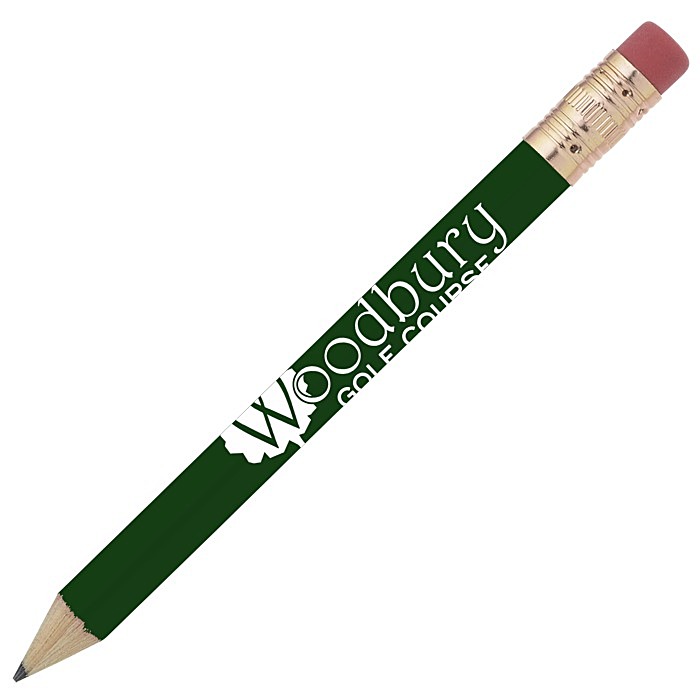 Custom Round Golf Pencil with Eraser