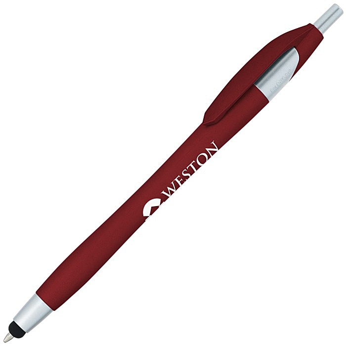 Custom Javelin Soft Touch Stylus Pen - Metallic