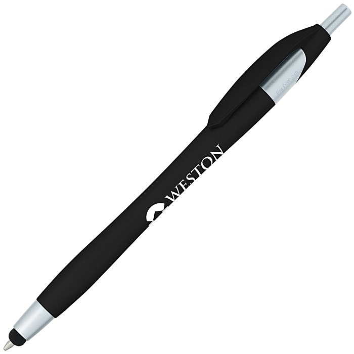 Custom Javelin Soft Touch Stylus Pen - Metallic
