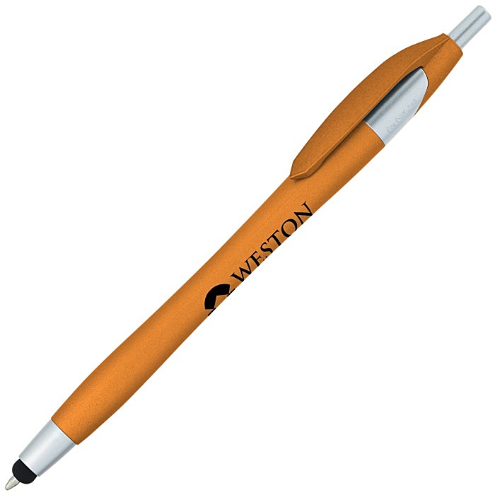 Custom Javelin Soft Touch Stylus Pen - Metallic