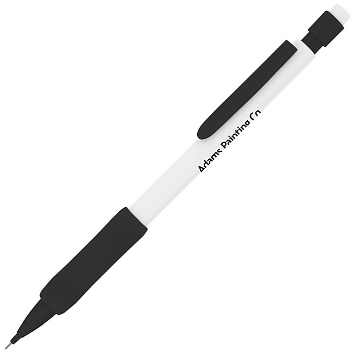 Custom Rubber Grip Mechanical Pencil - White