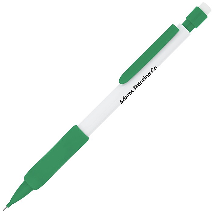 Custom Rubber Grip Mechanical Pencil - White