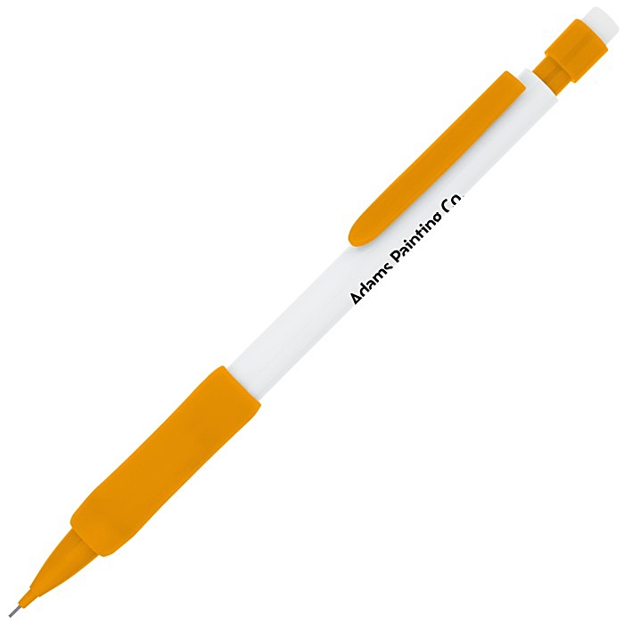 Custom Rubber Grip Mechanical Pencil - White