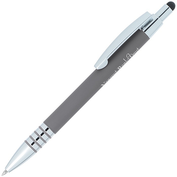 Custom Bristol Gel Soft Touch Stylus Metal Pen