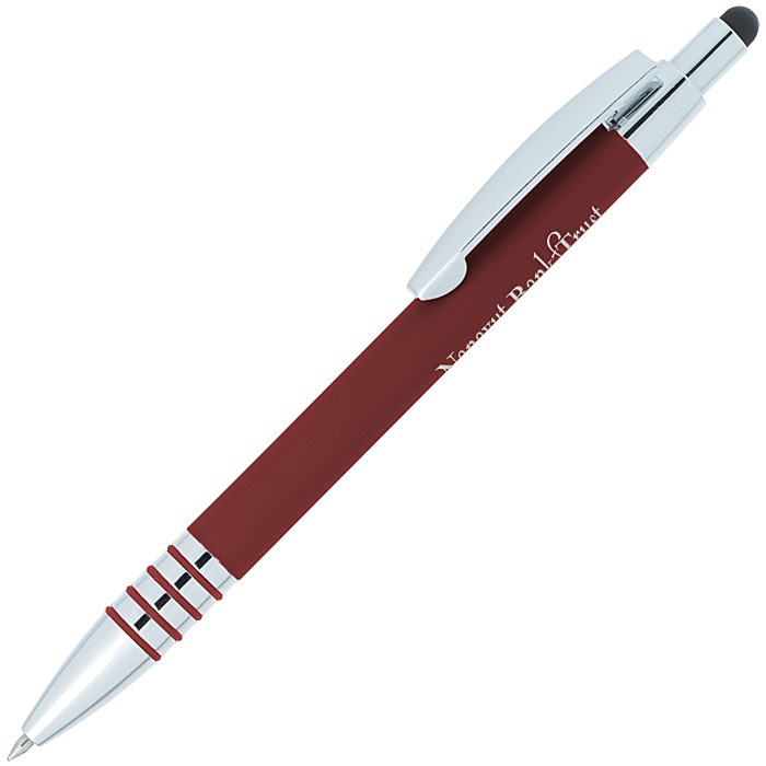 Custom Bristol Gel Soft Touch Stylus Metal Pen