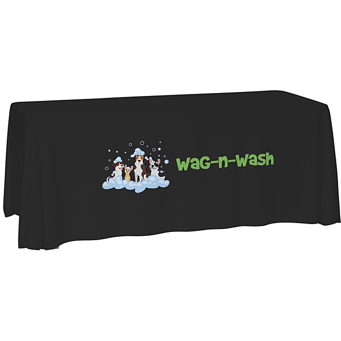 Custom Laser Edge Open-Back Table Throw - 6 feet