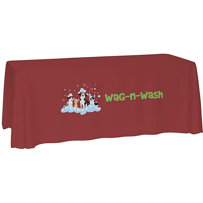 Custom Laser Edge Open-Back Table Throw - 6 feet