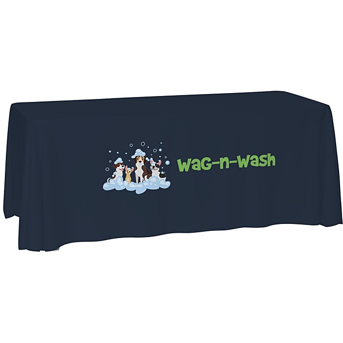 Custom Laser Edge Open-Back Table Throw - 6 feet