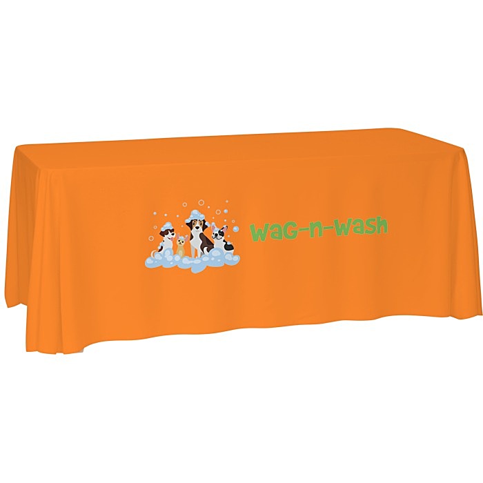 Custom Laser Edge Open-Back Table Throw - 6 feet