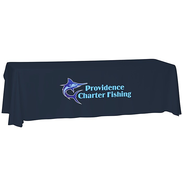 Custom Laser Edge Open-Back Table Throw - 8 feet
