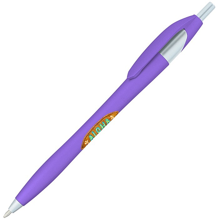 Custom Javelin Soft Touch Pen - Metallic - Brights - Full Colour