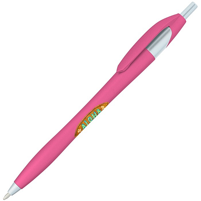 Custom Javelin Soft Touch Pen - Metallic - Brights - Full Colour
