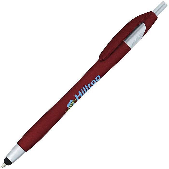 Custom Javelin Soft Touch Stylus Pen - Metallic - Full Colour