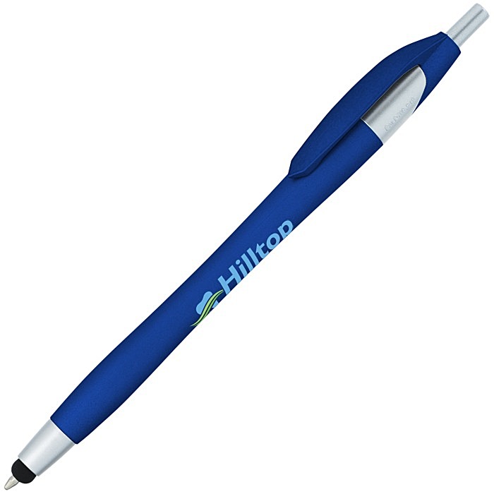 Custom Javelin Soft Touch Stylus Pen - Metallic - Full Colour