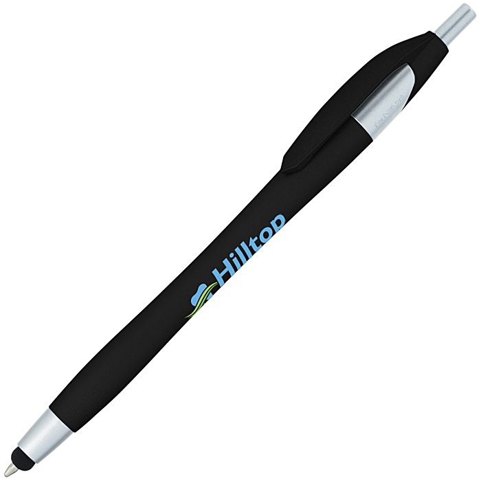 Custom Javelin Soft Touch Stylus Pen - Metallic - Full Colour
