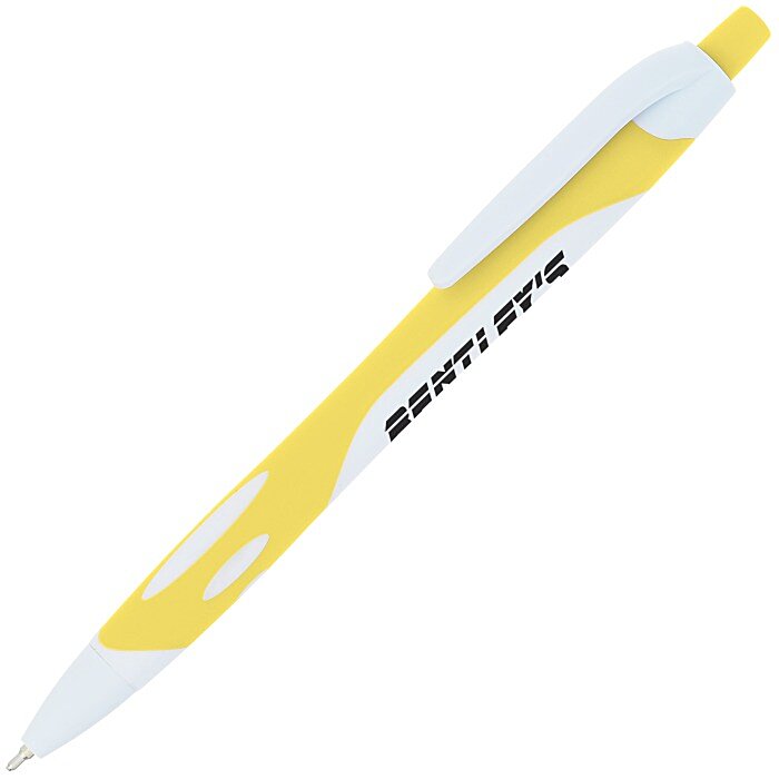 Custom Sport Soft Touch Gel Pen - White