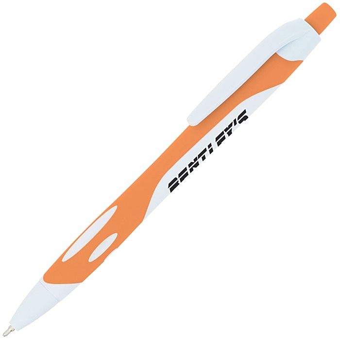 Custom Sport Soft Touch Gel Pen - White