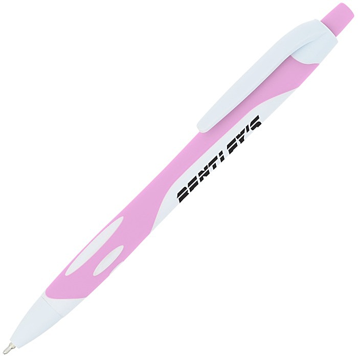 Custom Sport Soft Touch Gel Pen - White